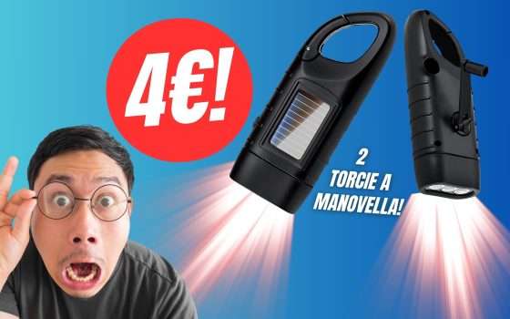 Doppia TORCIA a MANOVELLA che si ricarica grazie all'Energia Solare (a solo 4€!)