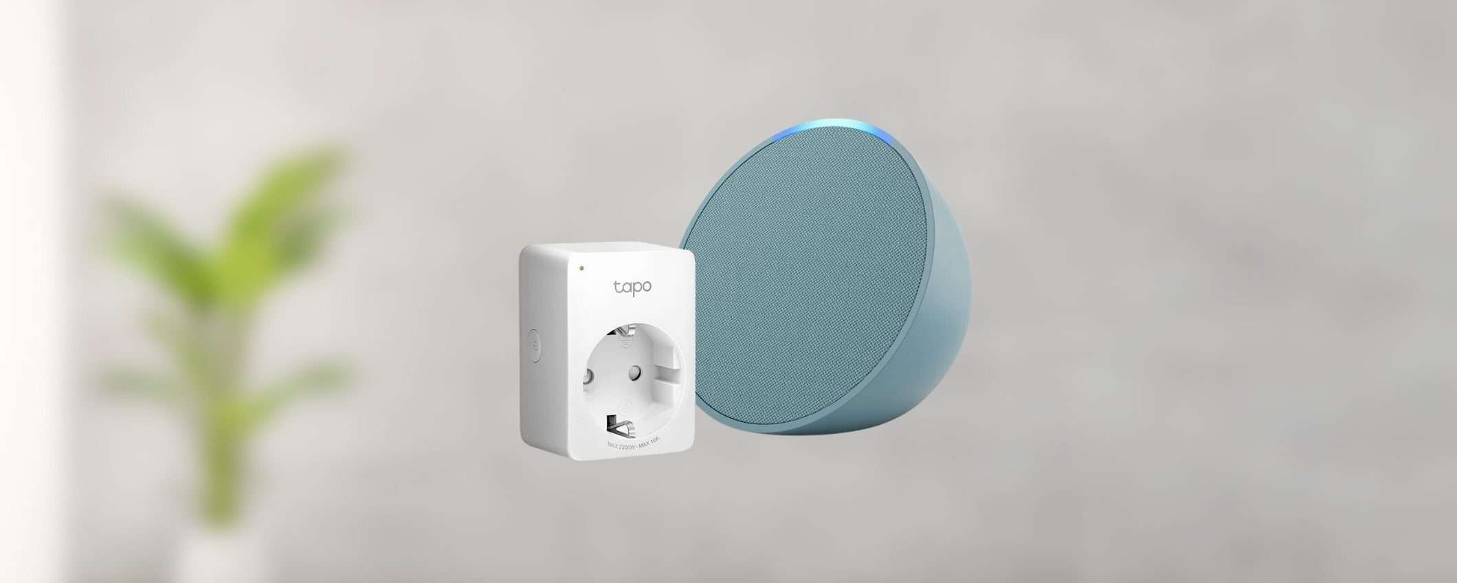 Echo Pop con presa intelligente a PREZZO STRACCIATO su Amazon (-32%)