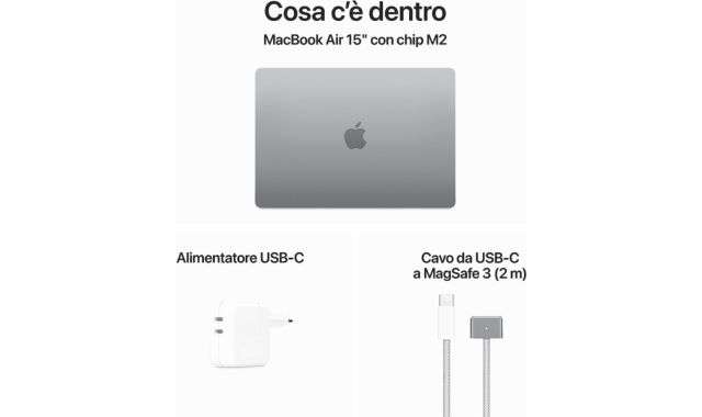 MacBook Air 15 contenuti confezione