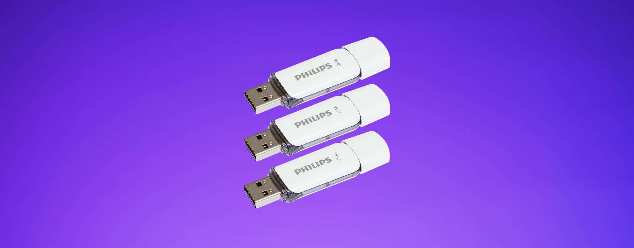 Pen Drive 32GB: un pack da 3 a 15€ su Amazon (-44%)