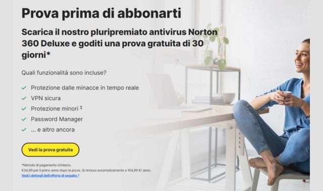 Prova gratuita Norton 360 Deluxe