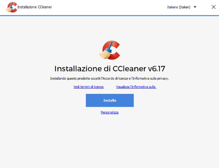 ccleaner installa