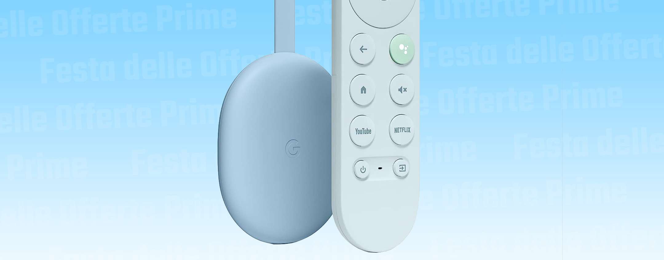 Chromecast con Google TV (4K) Bianco Ghiaccio - Intrattenimento in