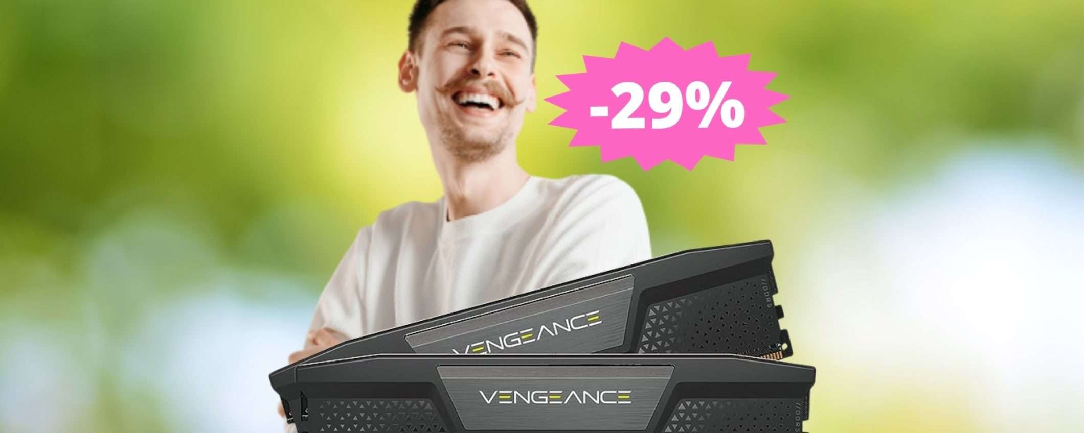 RAM CORSAIR VENGEANCE DDR5 da 32GB: SUPER sconto del 29%