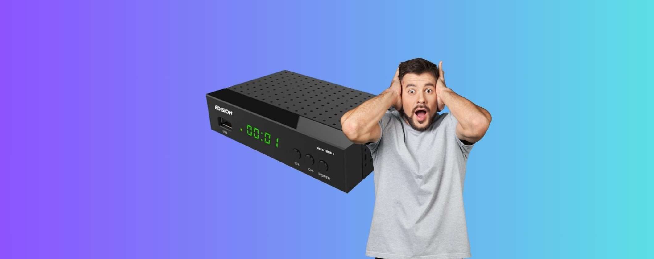 Decoder Digitale Terrestre 2023 Edision Picco low cost su Amazon