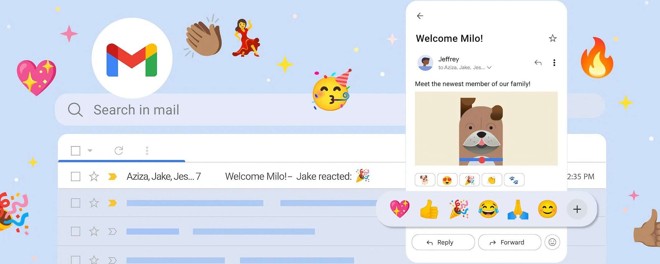 Gmail: le reazioni con emoji arrivano questo mese