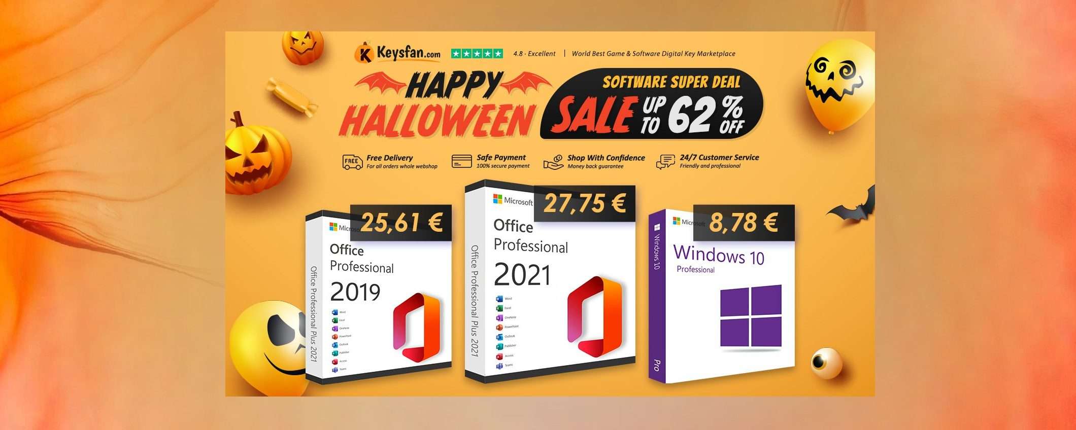 Festeggia Halloween: Office 2021 Professional a vita per 27,75€ su Keysfan