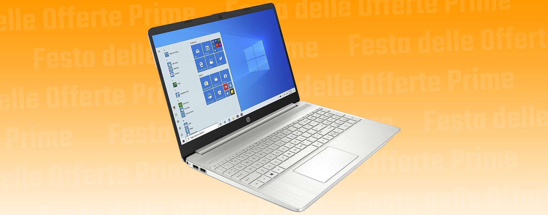 Festa delle Offerte Prime 100€ sul notebook HP 15s