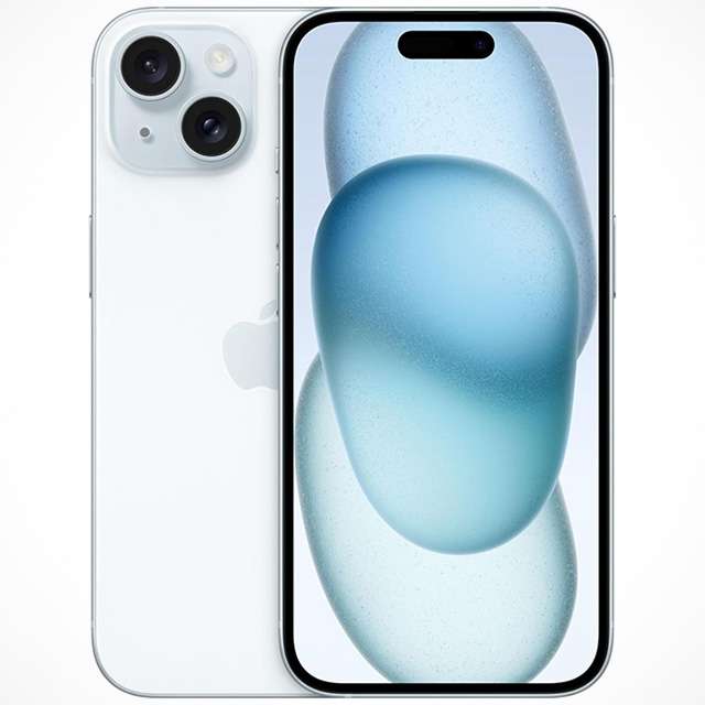 iPhone 15 da 128 GB nella colorazione Azzurro