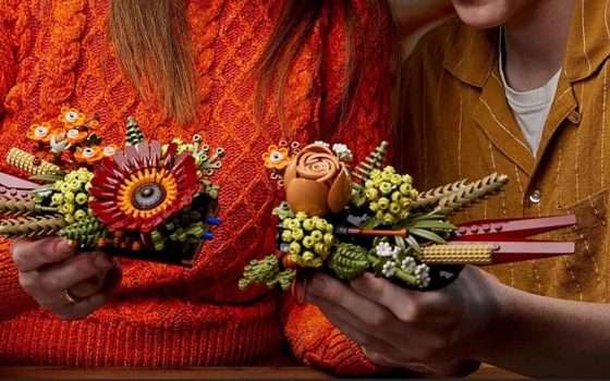 SUPER SCONTO sul centrotavola LEGO con fiori secchi