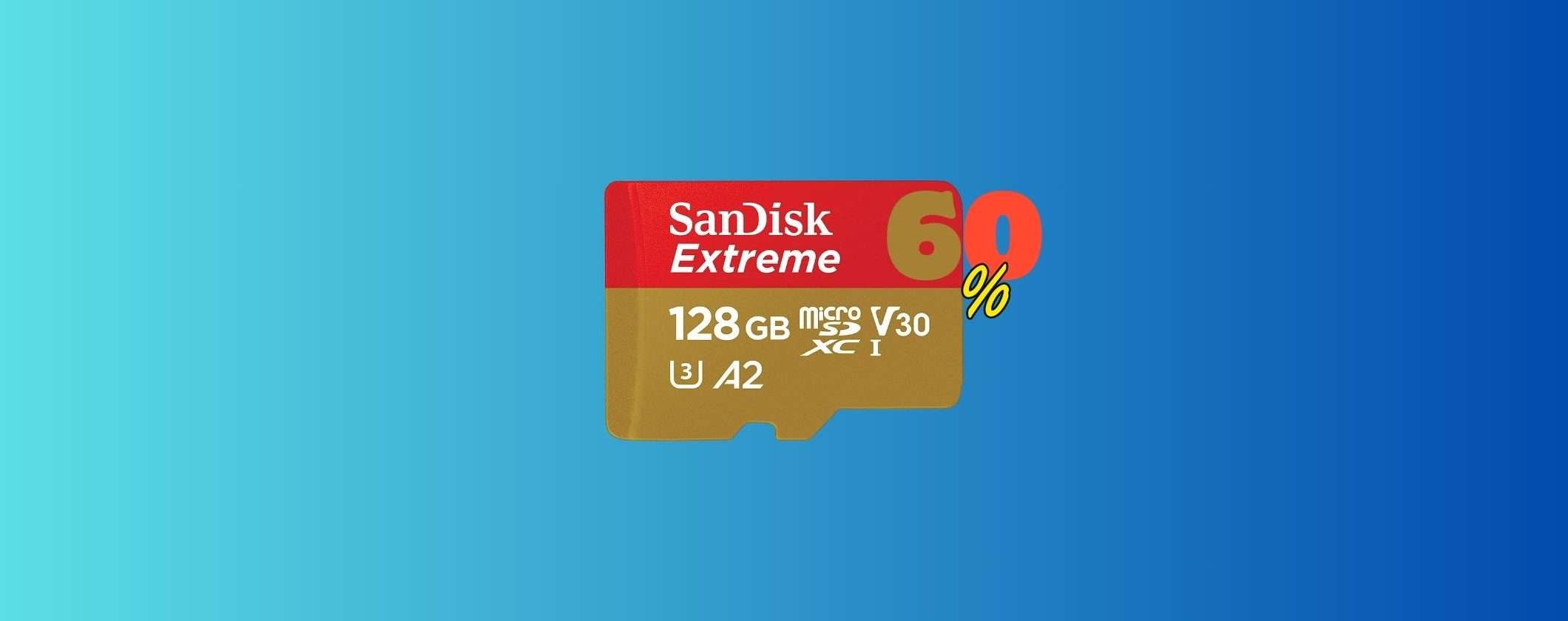 MicroSD SanDisk 128GB al 60% di SCONTO: dove acquistarla