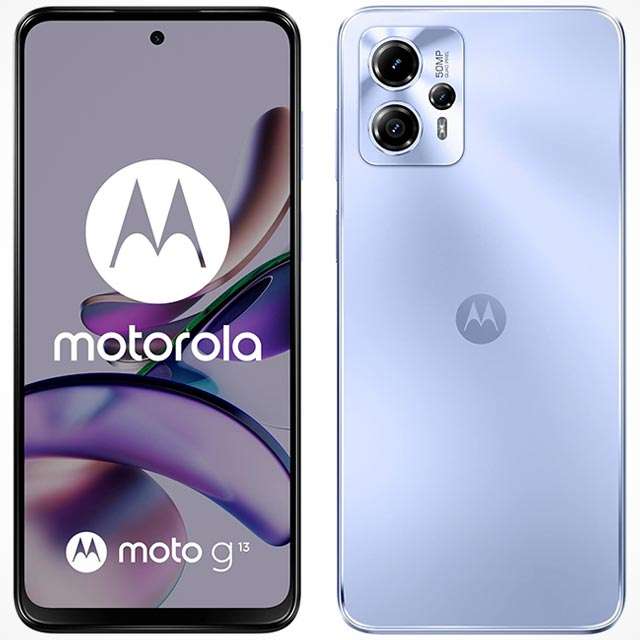 Il design dello smartphone Motorola moto g13