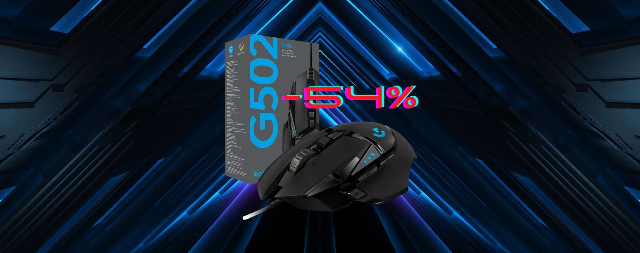 Mouse Gaming Logitech G502: un MOSTRO al 54% di SCONTO