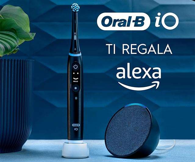 Lo spazzolino elettrico Oral-B iO6 regala lo smart speaker Echo Pop con Alexa