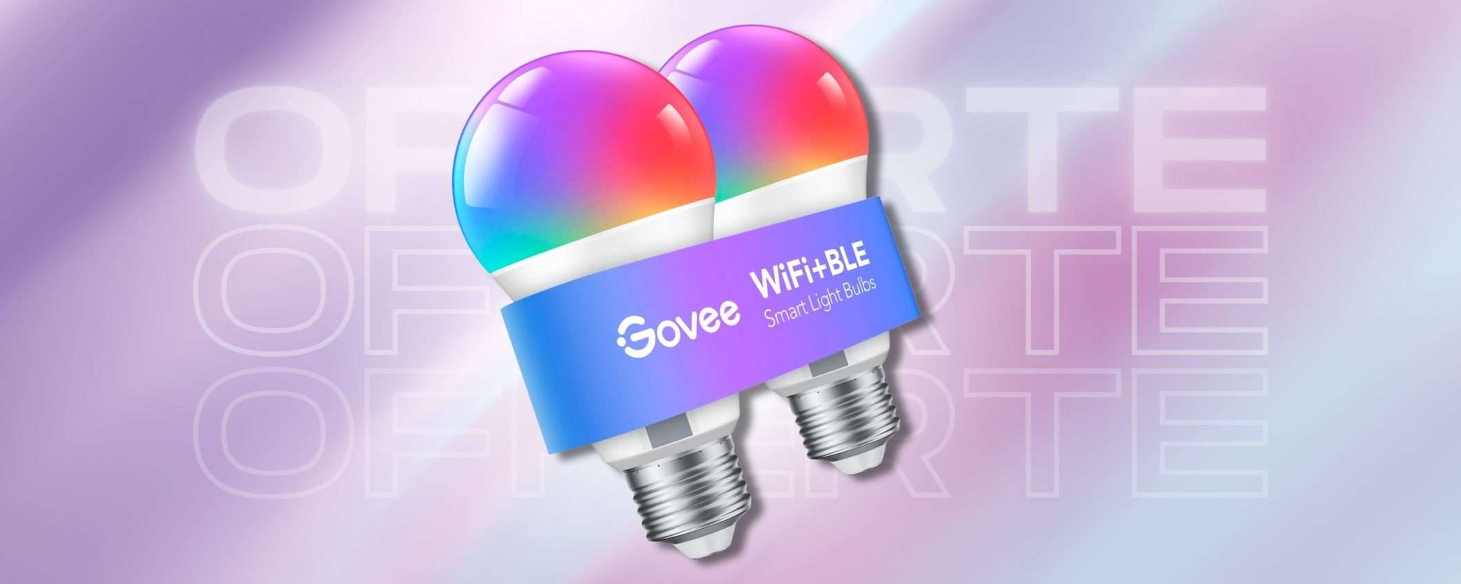 Govee colora la casa: 2 lampadine SMART E27 compatibili Alexa e Google