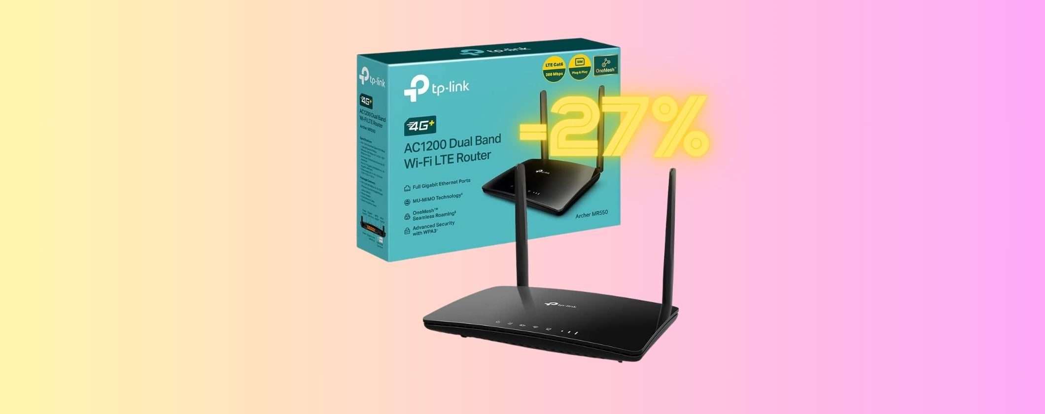 Router 4G+ TP-Link al 27% di SCONTO di Amazon
