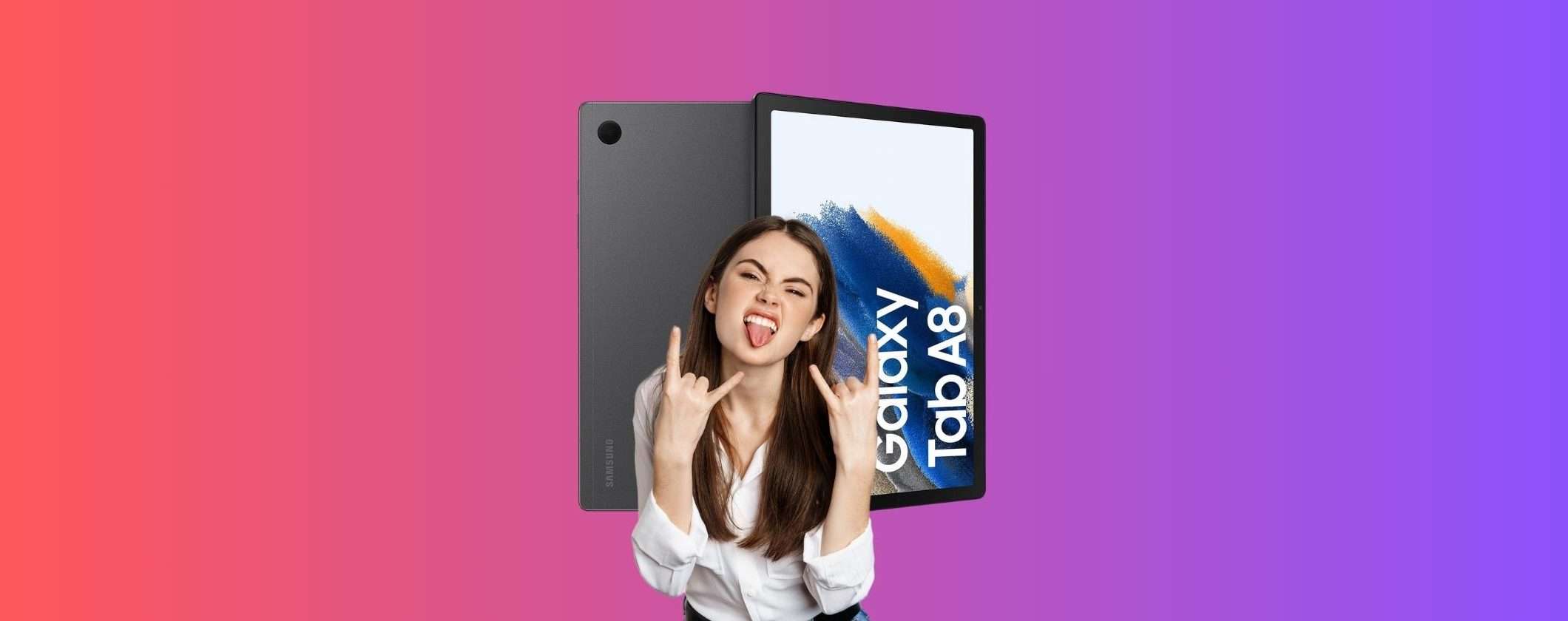 Samsung Galaxy Tab A8 LTE con 4/64GB in grande sconto su Amazon: solo 199€