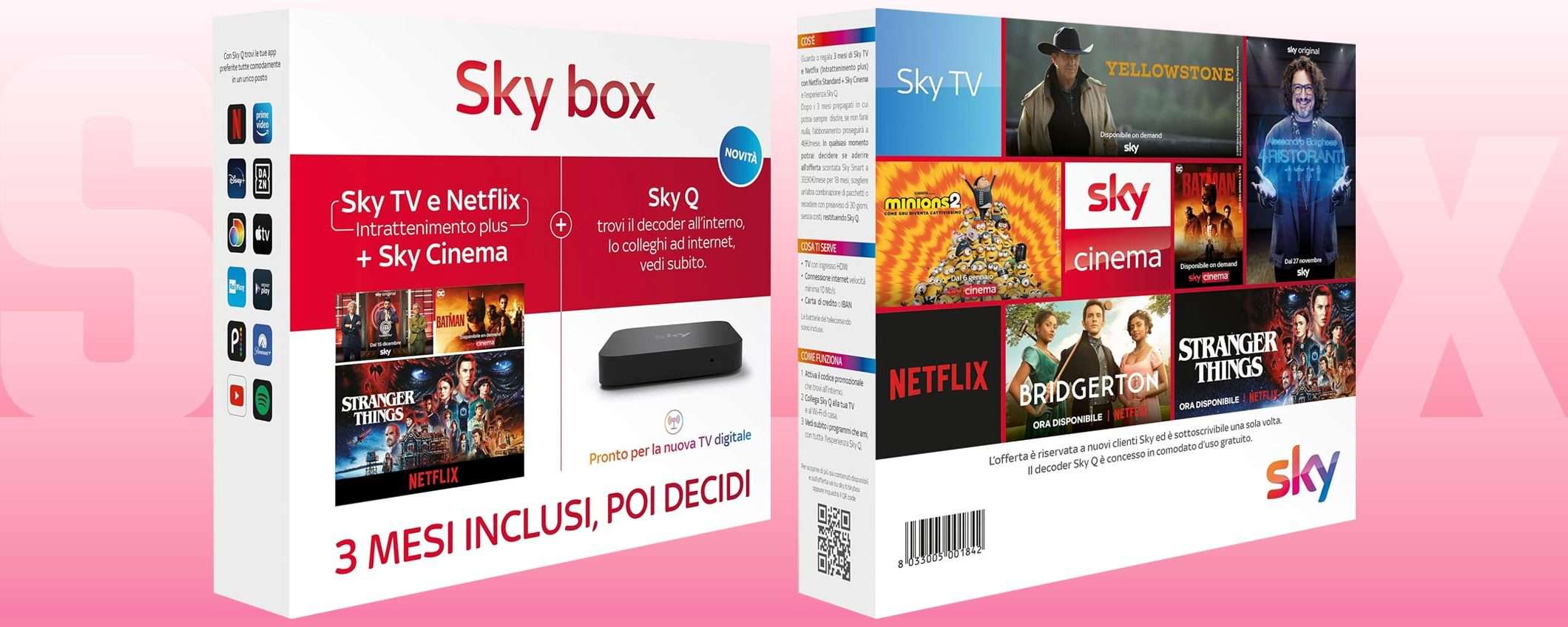 SUPER SCONTO su Sky box con Sky TV, Netflix e Sky Cinema