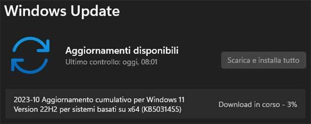 Actualización KB5031455 para Windows 11
