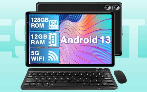 Tablet Android da 10 pollici con tastiera a 92€
