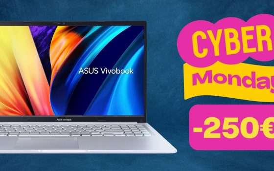 Cyber Monday Amazon: ASUS Vivobook 15 con 250 euro di sconto