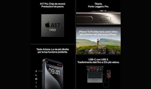 Caratteristiche iPhone 15 Pro Max
