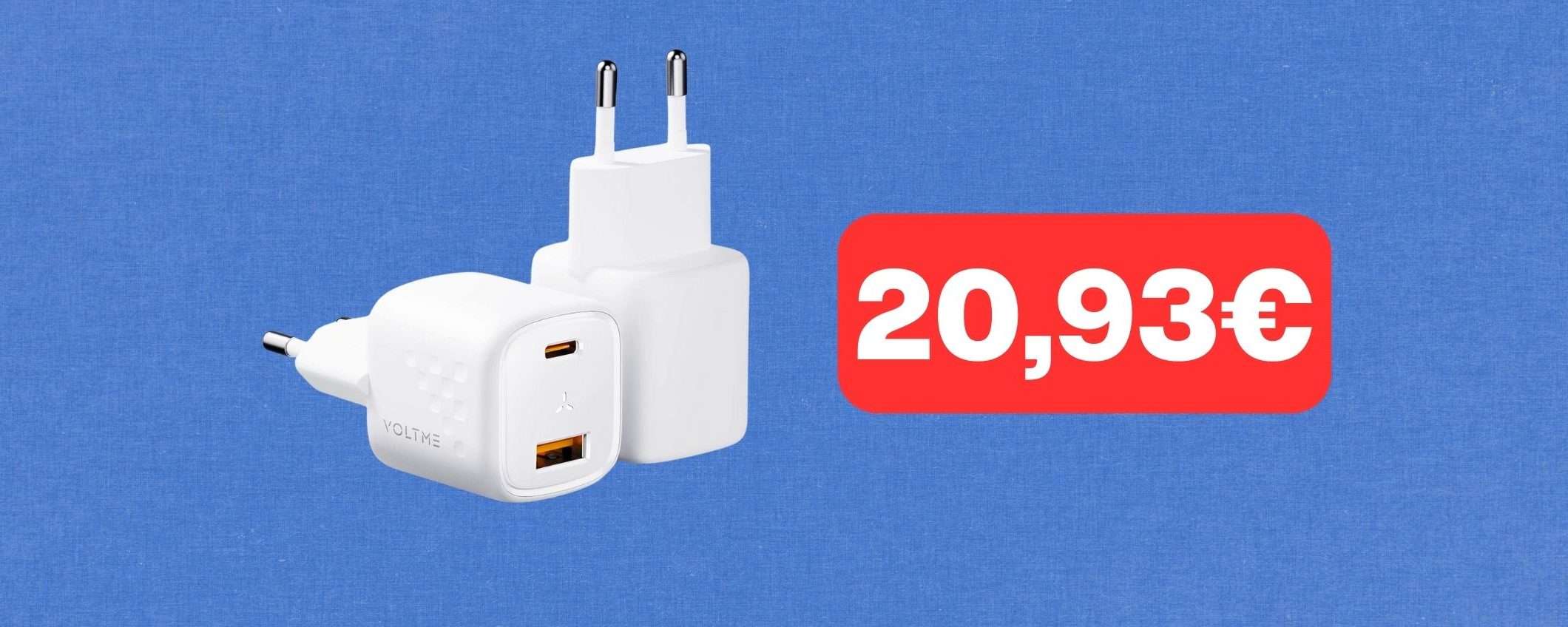 Caricatore USB-C 30W in DOPPIO SCONTO su Amazon
