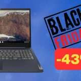 Chromebook Lenovo a 199 euro: è il Black Friday Amazon (-43%)