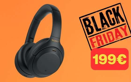 Cuffie Sony WH-100XM4 a soli 199€ per il Black Friday