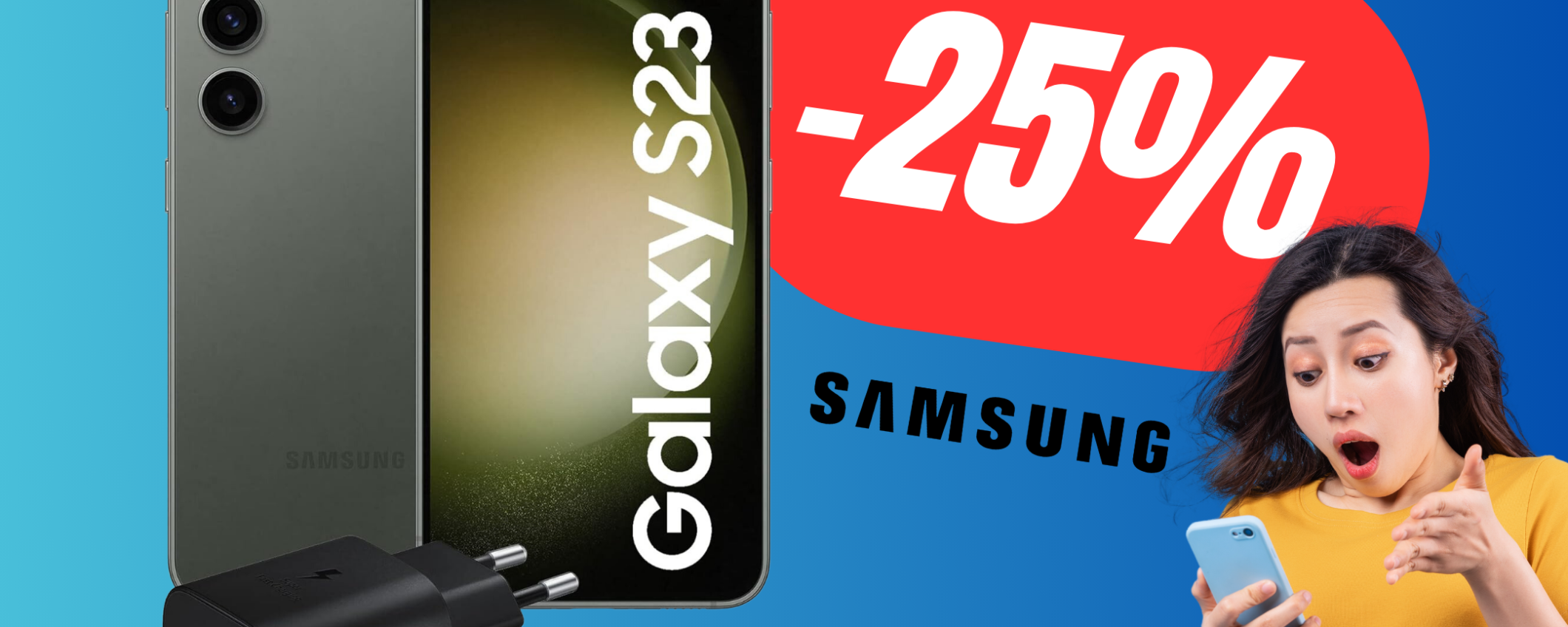 Samsung Galaxy S23 CROLLA a un prezzo OTTIMO su Amazon (e il Caricatore è incluso)