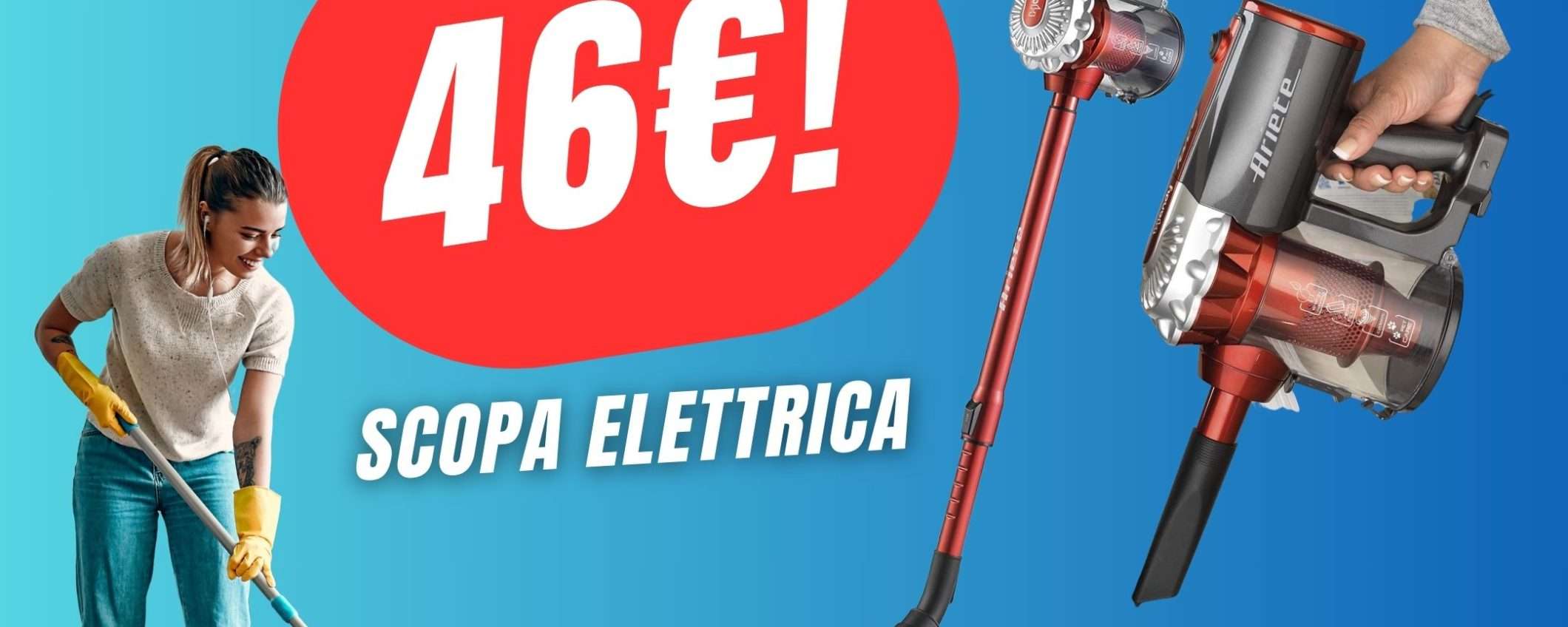 SCONTO PAZZESCO per questa Scopa Elettrica: costa solo 46€!