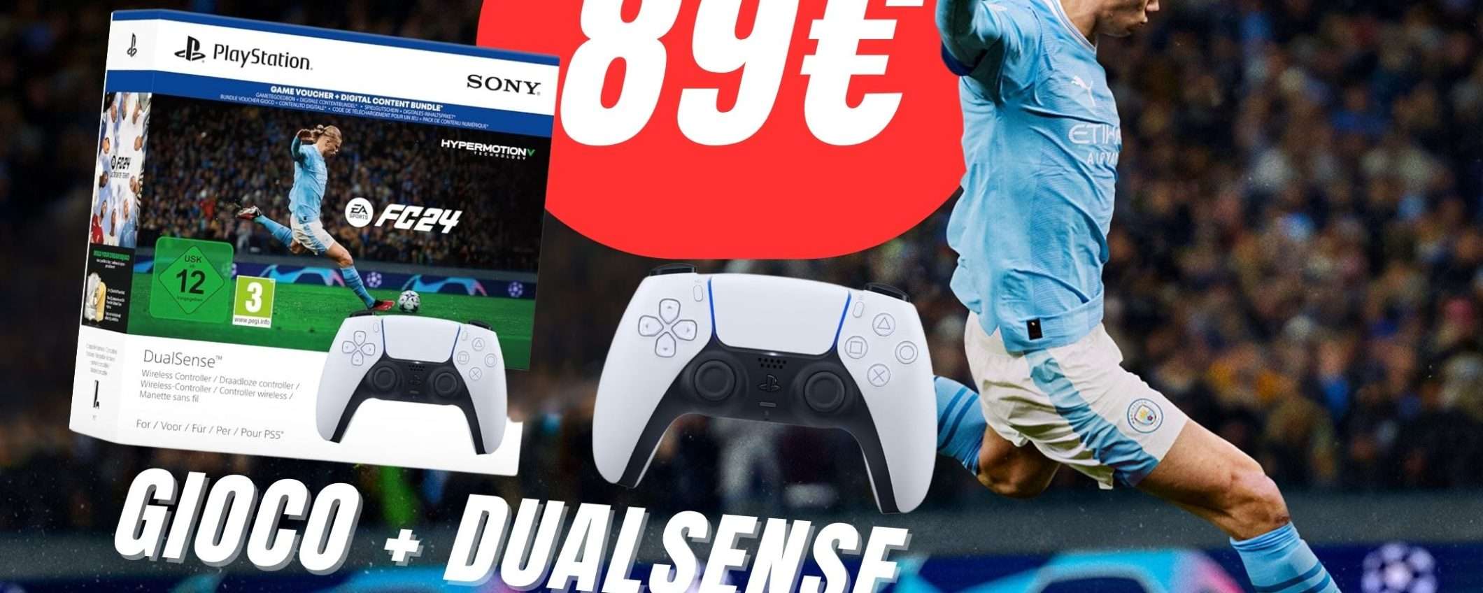 Il bundle con FC 24 e il DualSense di PlayStation 5 CROLLA a soli 89€!
