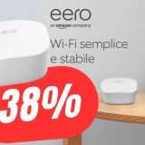 Addio segnale WiFi debole con l'Extender Amazon eero scontato del -38%!
