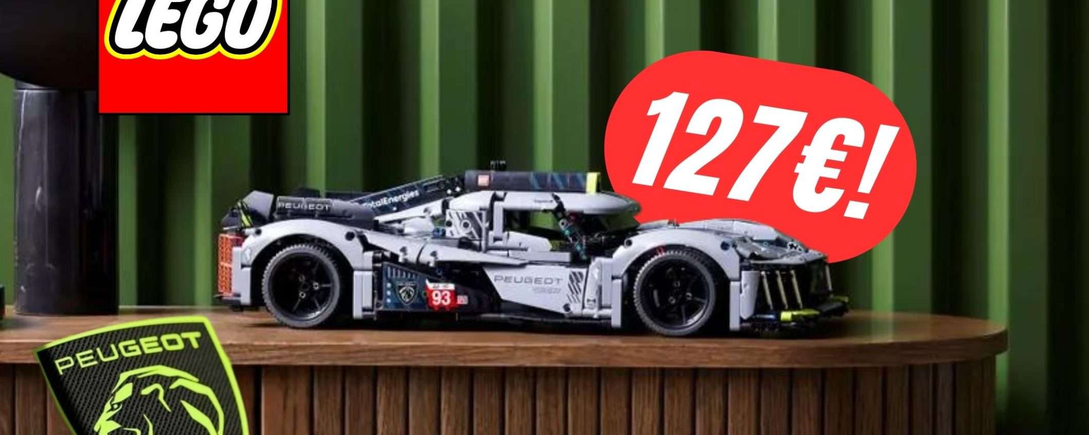 La bellissima PEUGEOT 9X8 Le Mans in versione LEGO costa solo 127€ grazie al COUPON!