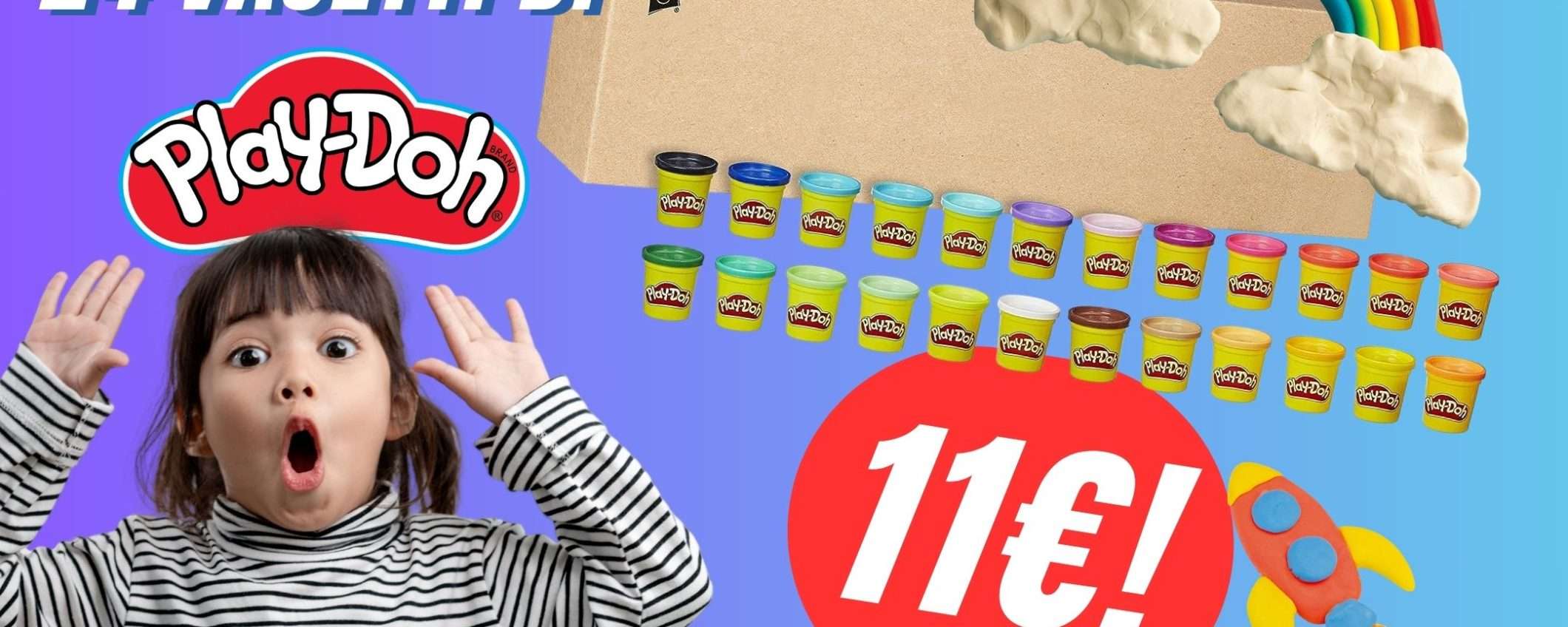 Plastilina Per Bambini, 16 Vasetti E 18 Accessori - Pasta Modellabile Creativa, Regalo Dai 3 Anni