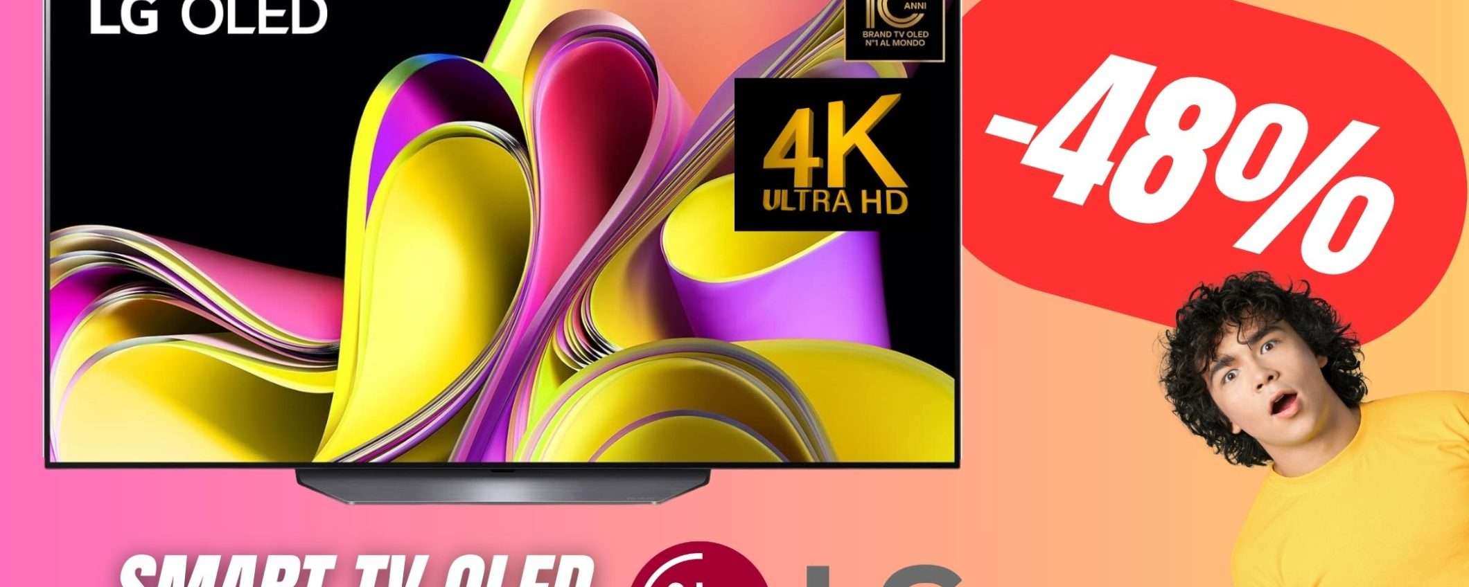 Questa TV OLED di LG 4K crolla del -48%: uno SCONTO PAZZESCO