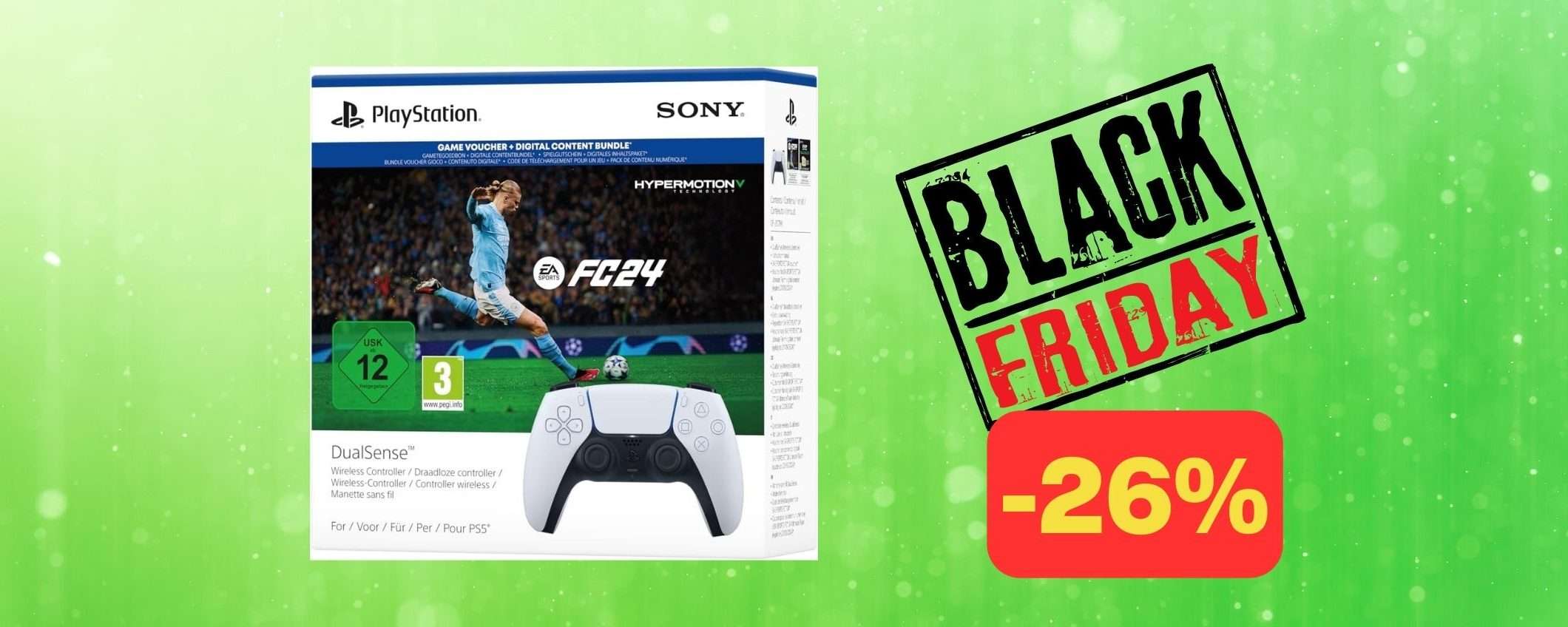 DualSense + FC 24: il bundle è in offerta su Amazon per il Black Friday (-26%)