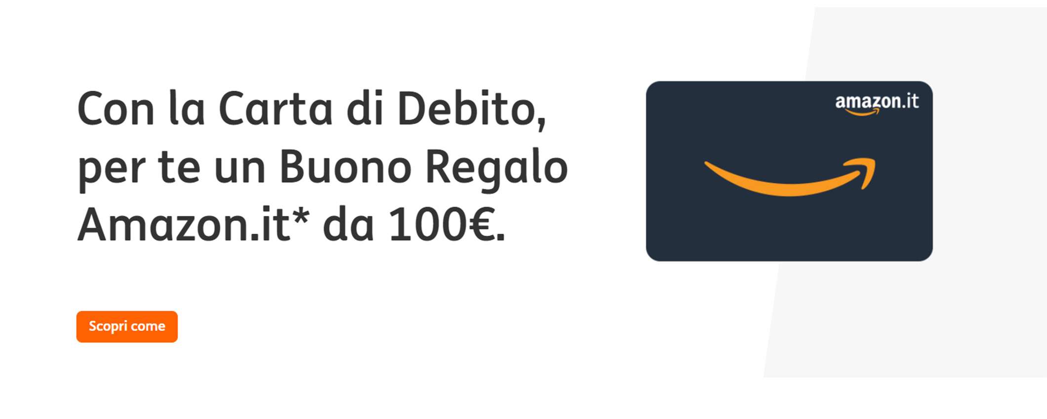 Ottieni un buono Amazon di 100€ con Conto Corrente Arancio
