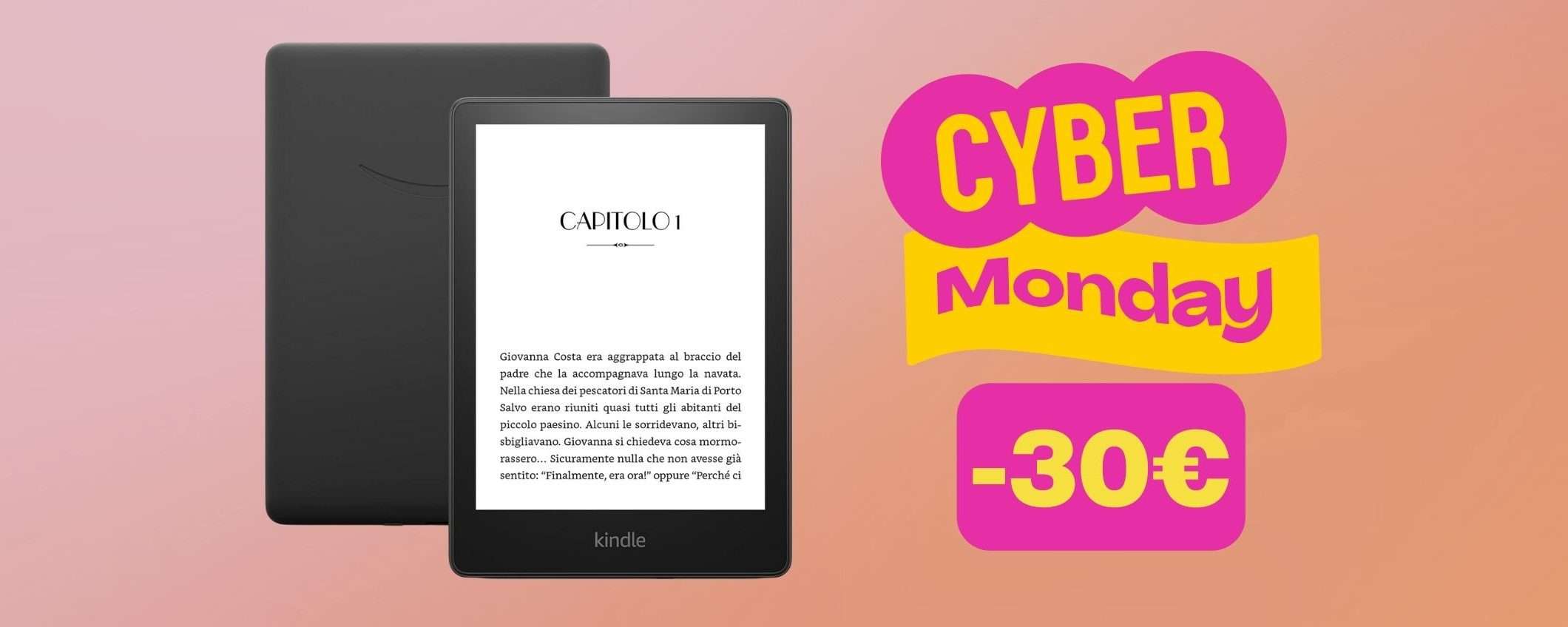 Cyber Monday: Kindle Papewhite da 16GB in sconto al MINIMO