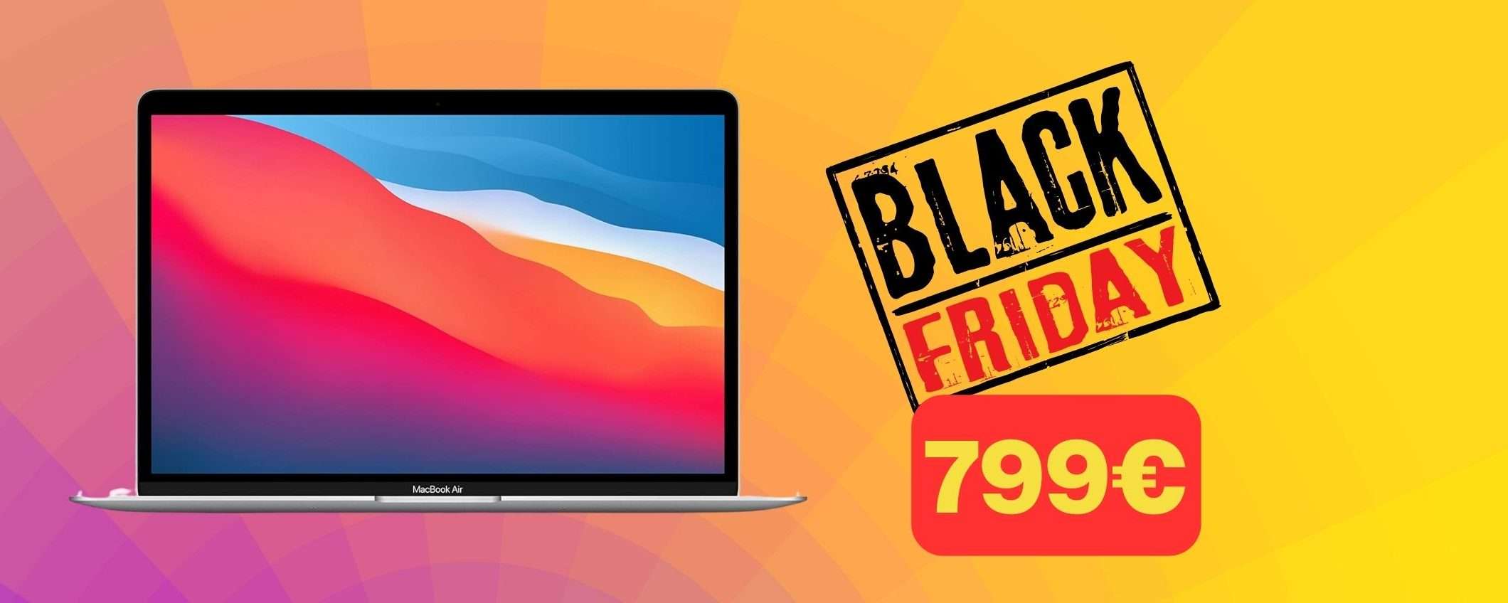 MacBook Air M1: ritorno a 799€ per il Black Friday su Amazon