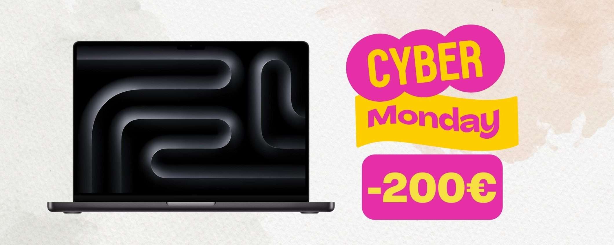 Cyber Monday: MacBook Pro 2023 M3 con 200€ di sconto