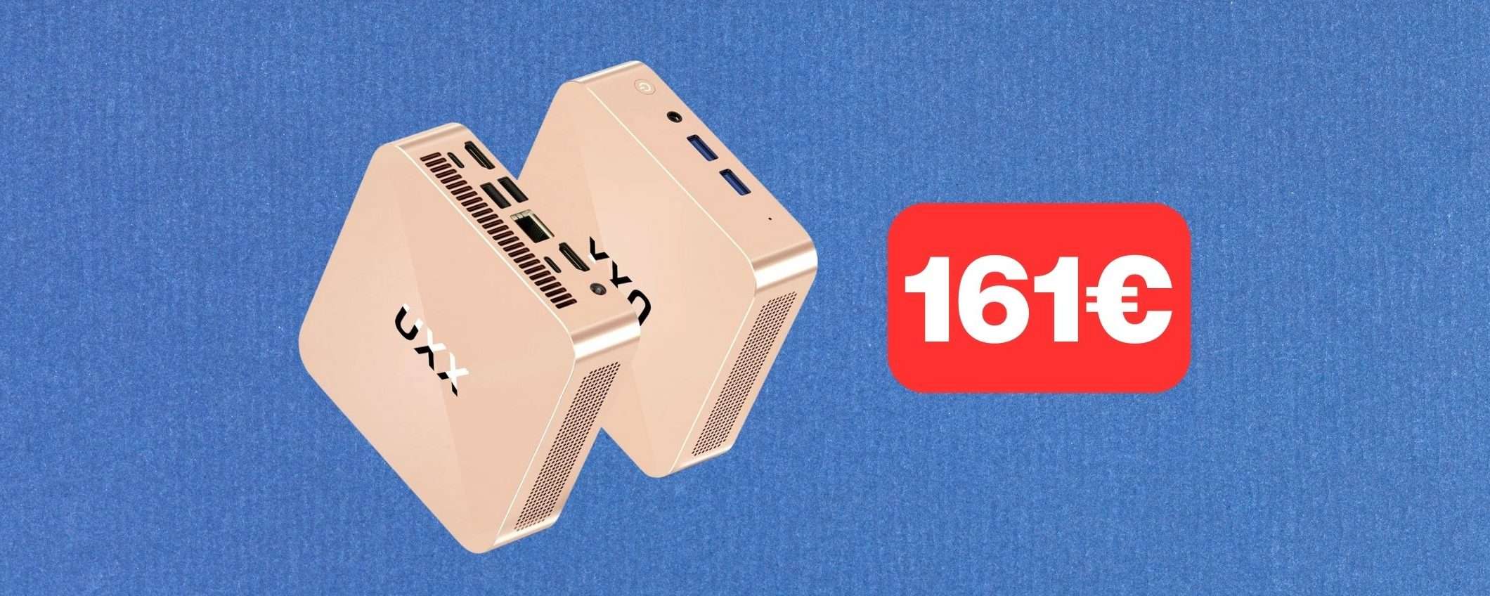 Mini PC (512GB e 8GB RAM) in OFFERTA LAMPO su Amazon (161€)