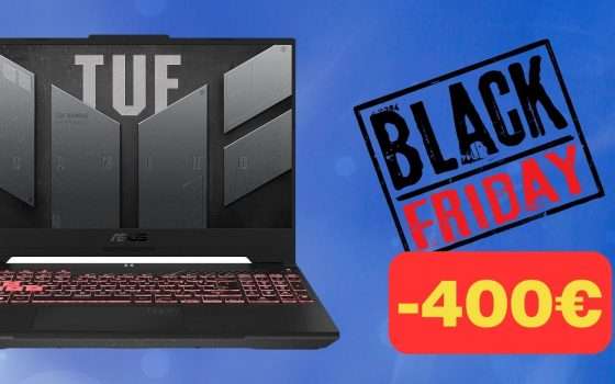 Notebook ASUS TUF A15 con Ryzen 7 e RTX 4060: 400€ di sconto Amazon