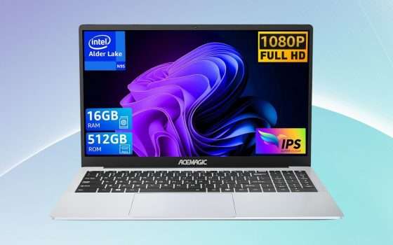 Notebook con 16GB di RAM e SSD 512GB a soli 289€ su Amazon (COUPON)