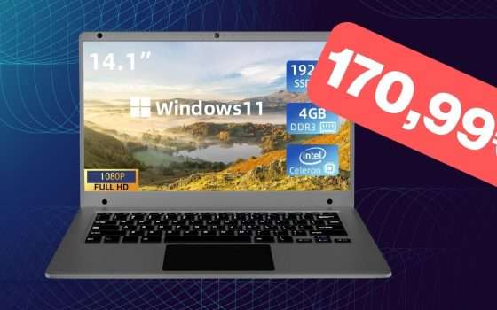 Notebook con Windows 11 a prezzo STRACCIATO su Amazon: ti bastano 170€