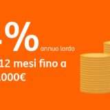 Conto Arancio:  4% annuo lordo senza vincoli