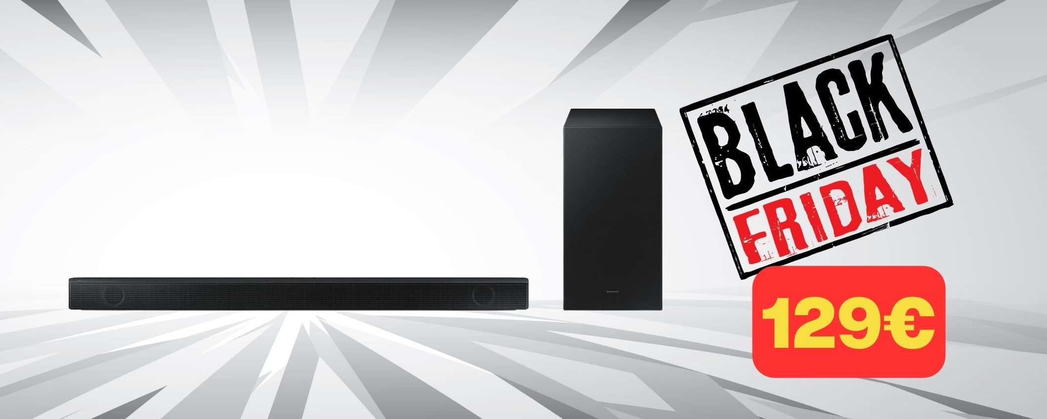 Soundbar Samsung 360W: OCCASIONE BLACK FRIDAY su Amazon (129€)