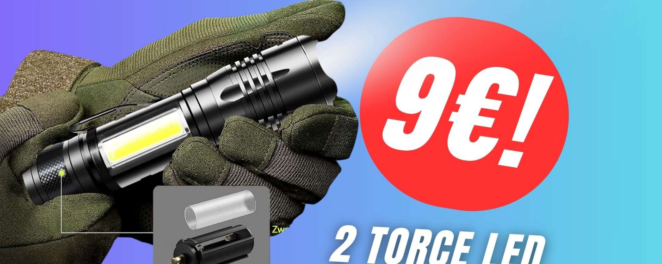 2 Torce LED superpotenti a soli 9€ grazie al COUPON Amazon