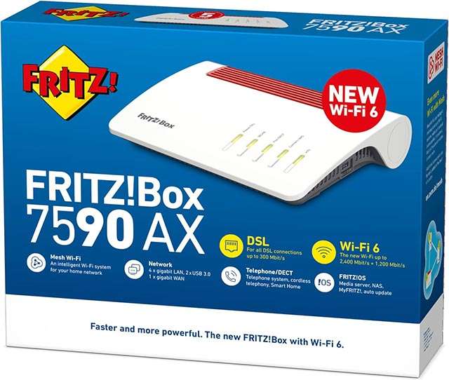Il router AVM FRITZ!Box 7590 AX con Wi-Fi 6