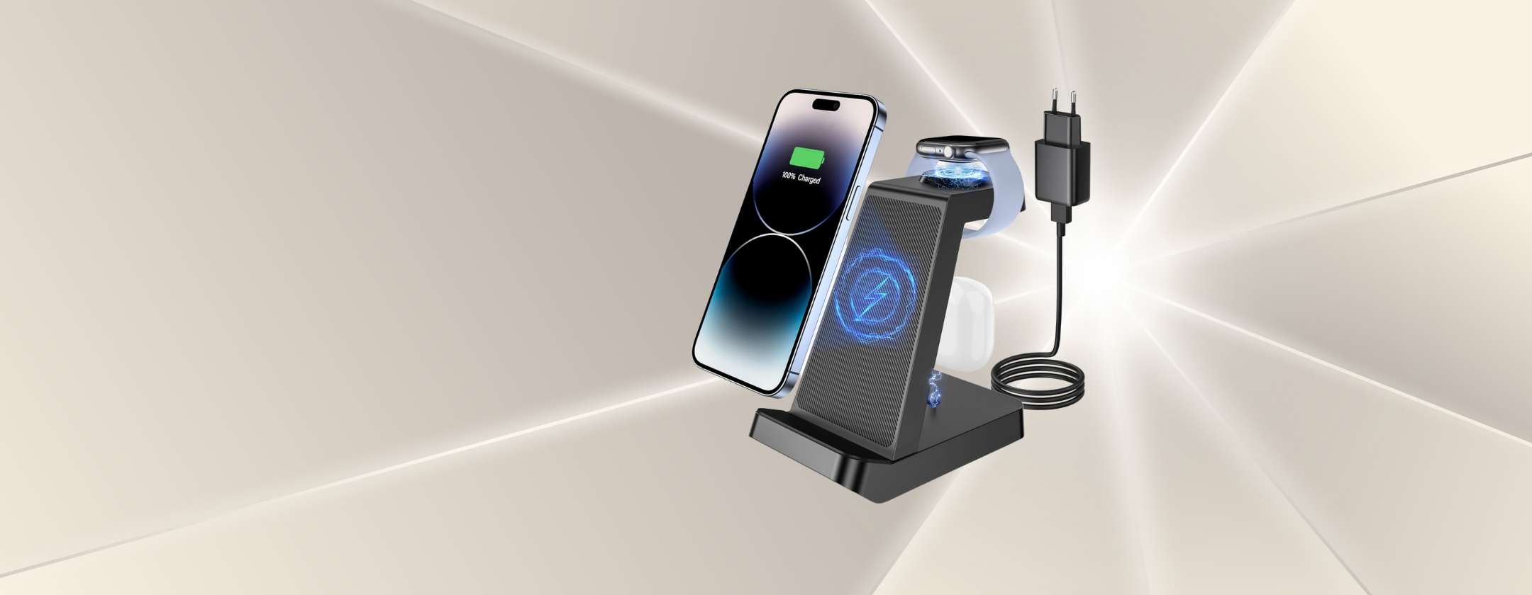 VRNOEI Custodia di ricarica senza fili magnetica di lusso compatibile